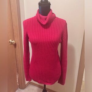 Faded glory medium red turtleneck knitted sweater